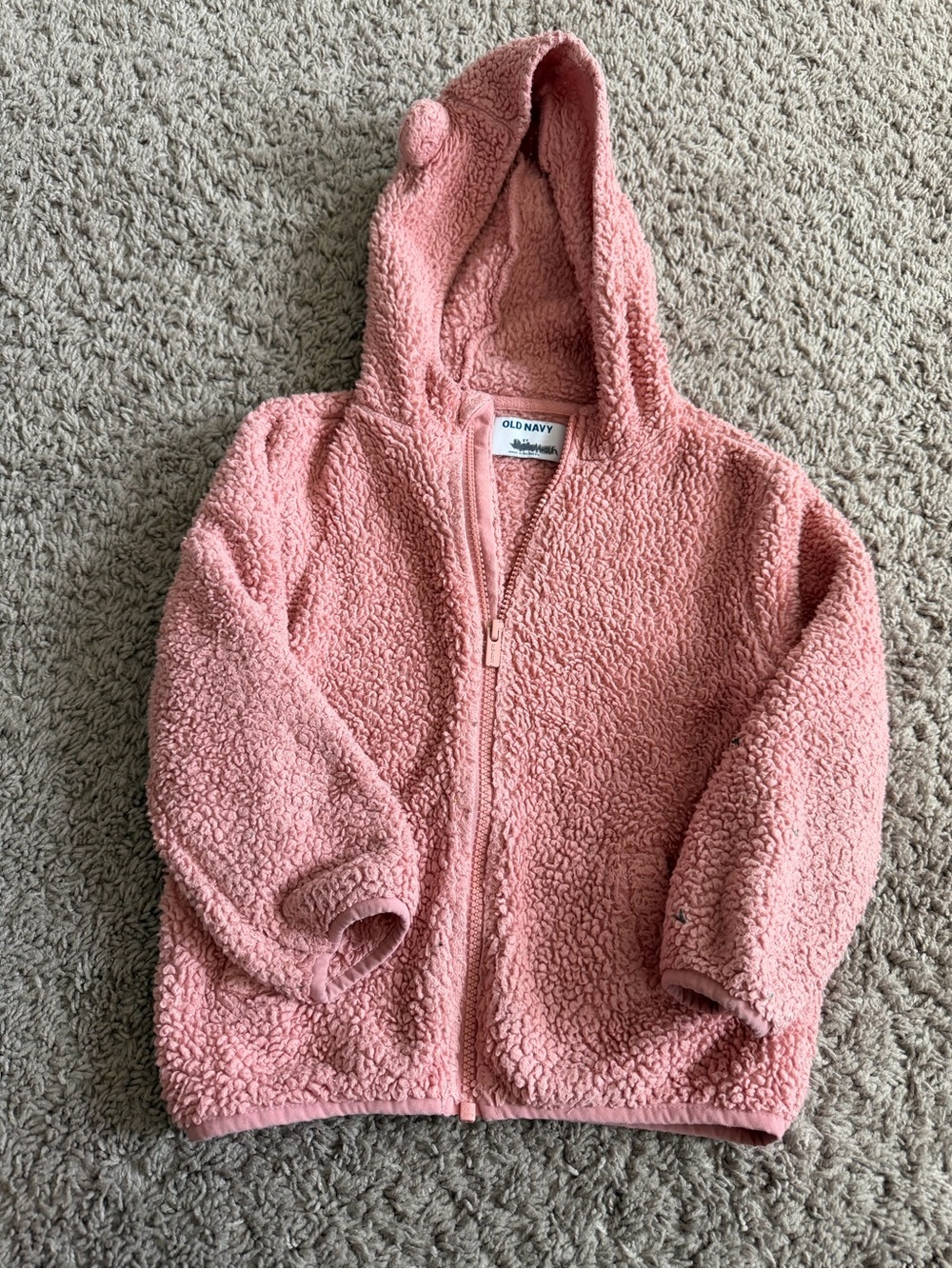 Preloved Old Navy Pink Sherpa Hoodie Jacket for Kids